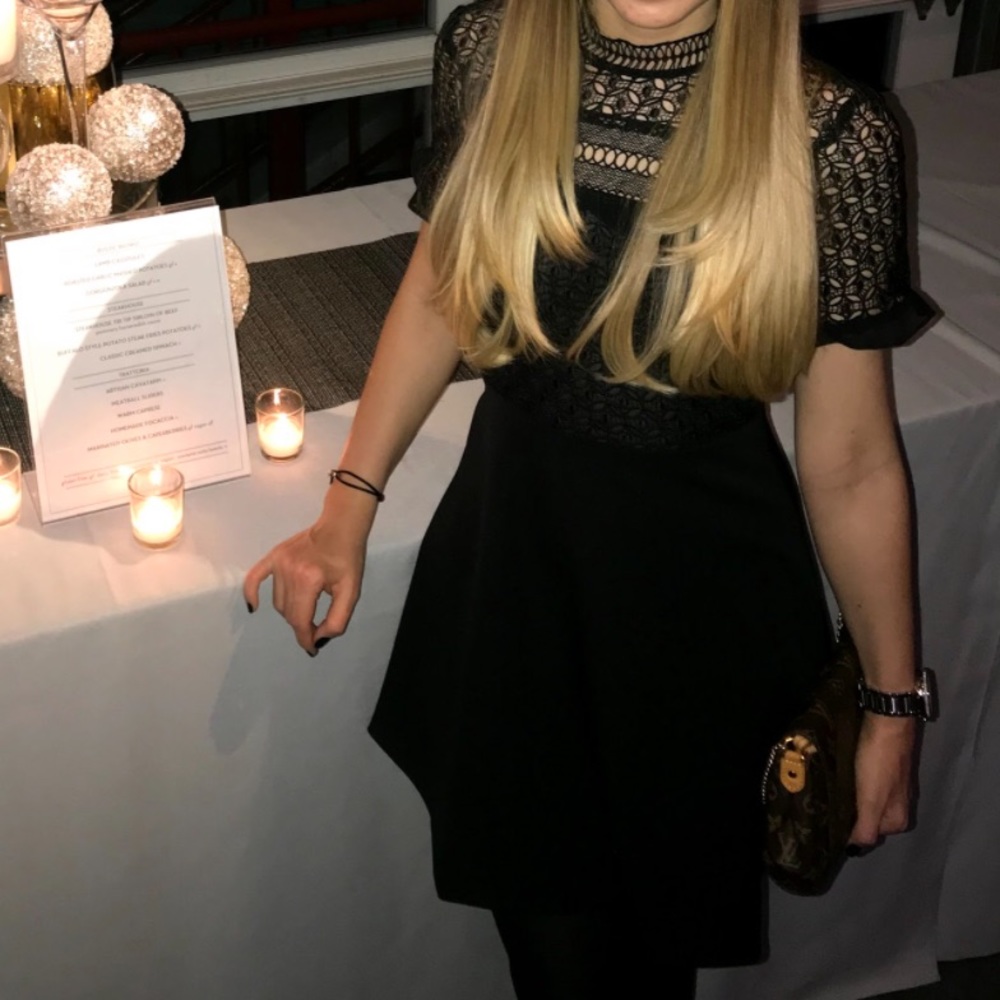 Zara black lace dress